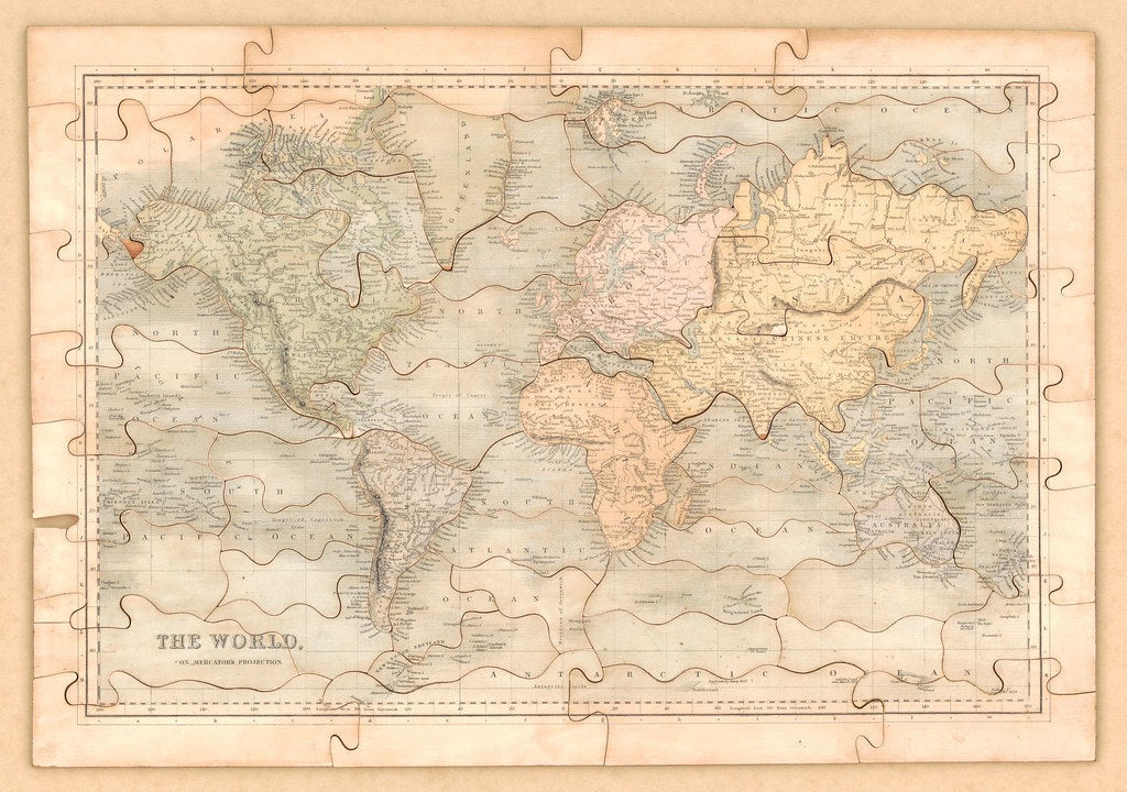 Vintage Map of World, 1840 – wallmapsforsale