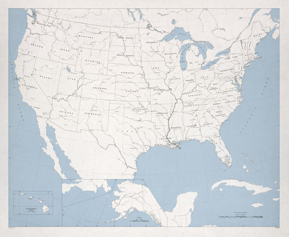 Map of United States-including cities and administrative divisions