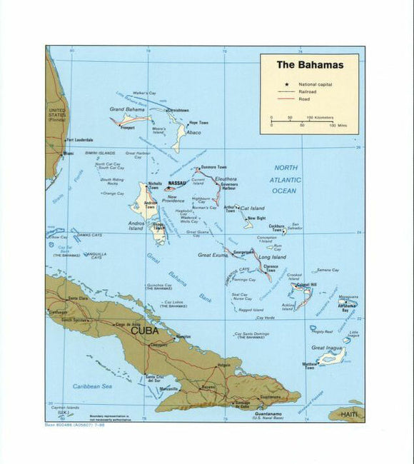 Map of The Bahamas