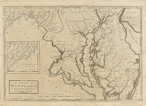 Vintage Map of The State of Maryland from the best authorities, 1795
