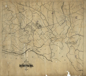 Vintage Map of the District of Columbia, 1880