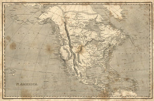 Vintage Map of North America, 1807