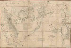Vintage Map of Utah, Territory and Military Department, 1860