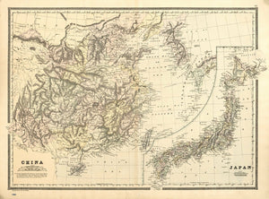 Vintage Map of China, 1894