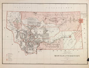 Montana Territory Map, 1879