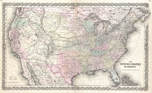 Map of the United States of America, 1855