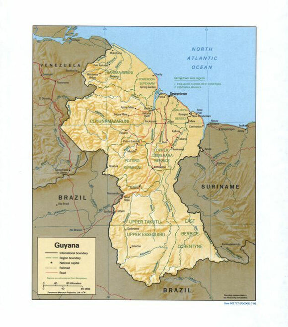 Map of Guyana