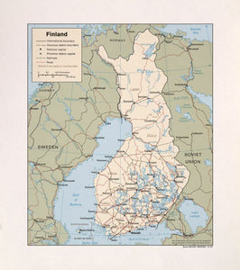 Map of Finland Framed Dry Erase Map
