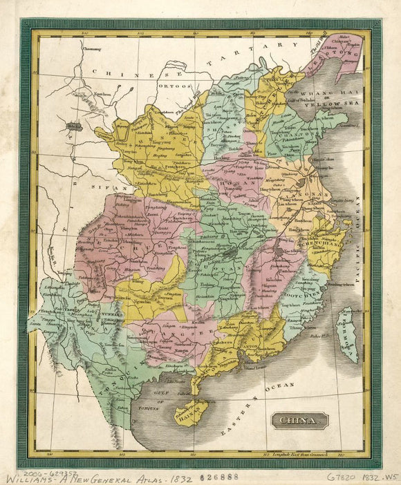 Vintage Map of China, 1832