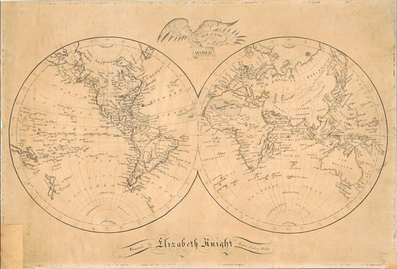Vintage Map of the World, 1810