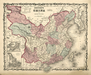 Vintage Map of China, 1862