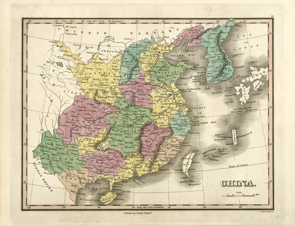 Vintage Map of China, 1824