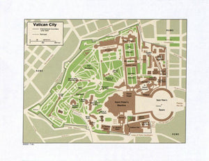 Map of Vatican City Framed Dry Erase Map