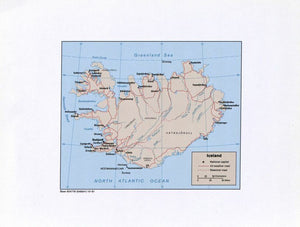 Map of Iceland Framed Push Pin Map