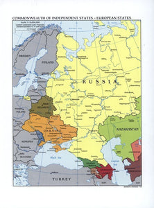 Map of Commonwealth of Independent States European states