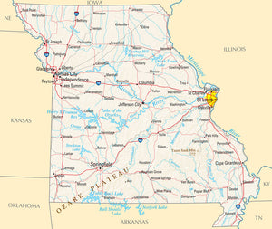 Map of Missouri MO - Reference Map