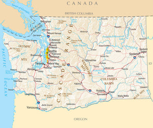 Map of Virginia VA - County Map with selected Cities and Towns