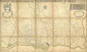 Vintage Map of Pennsylvania : with the names of the original purchasers from William Penn, begun in 1681., 1687