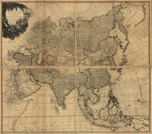 Vintage Map of Asia and its Islands, 1799