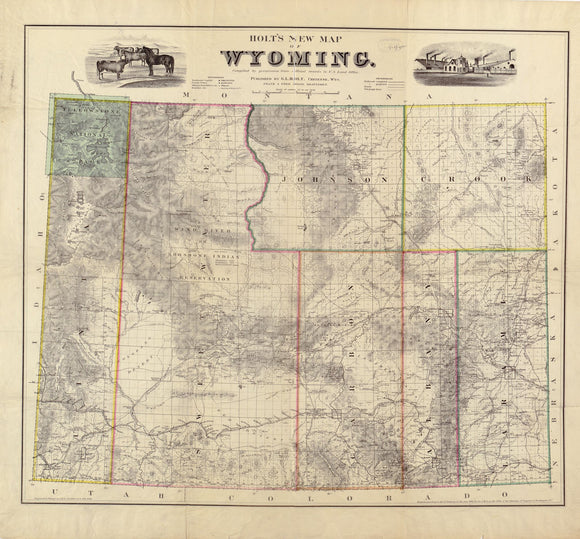 Map of Wyoming, 1883