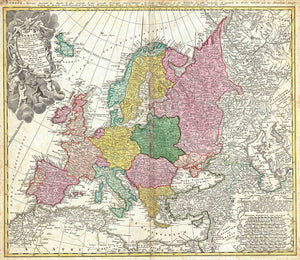 Map of Europe, 1743