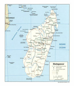 Map of Madagascar Framed Dry Erase Map