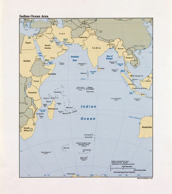 Map of Indian Ocean Area