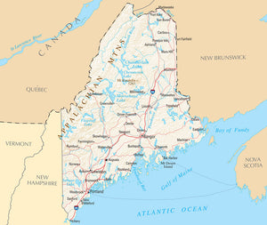 Map of Maine ME - Reference Map