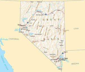 Map of Nevada NV - Reference Map