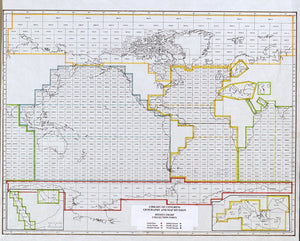 Map of Ocean Bottom, Submarine Topography, Heezen-Tharp map and papers collection., 1957