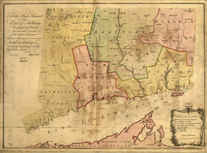 Vintage Map of Connecticut, 1766
