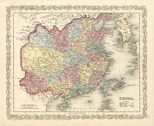 Vintage Map of China, 1859