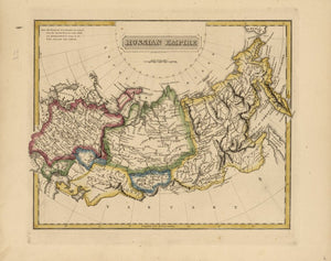 Vintage Map of Russian Empire, 1817