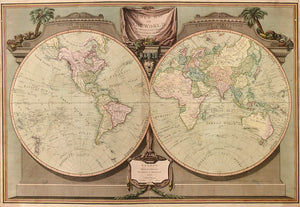 Vintage World Map, 1808