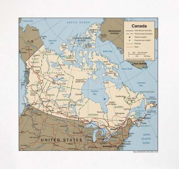 Map of Canada Framed Push Pin Map
