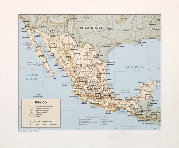 Map of Mexico Framed Dry Erase Map