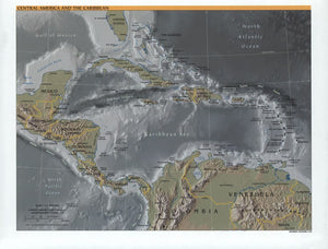 Map of Central America and the Caribbean