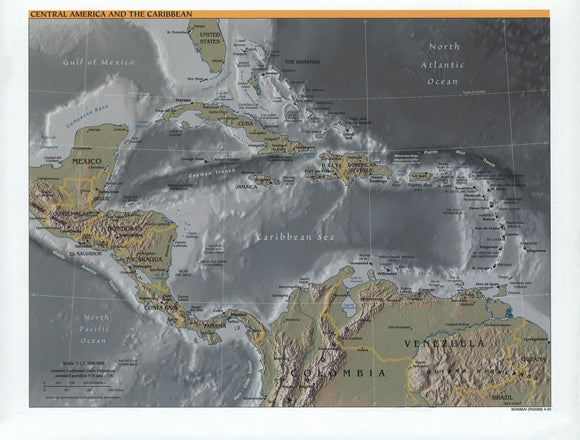 Map of Central America and the Caribbean