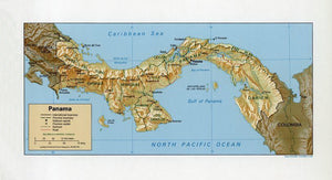 Map of Panama Framed Push Pin Map