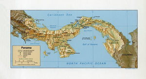 Map of Panama Framed Dry Erase Map