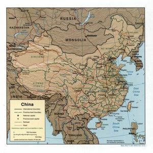 Map of China Framed Dry Erase Map