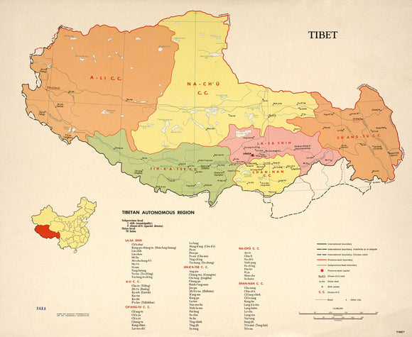 Map of Tibet