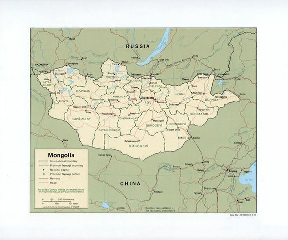 Map of Mongolia Framed Push Pin Map