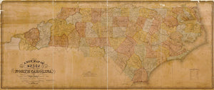 Vintage Map of the State of North Carolina, 1833