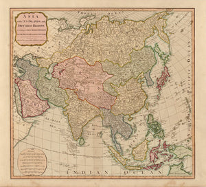 Vintage Map of Asia with its Islands and Different Regions : according to their modern divisions ; also the discoveries made by Capt. Cook., 1799