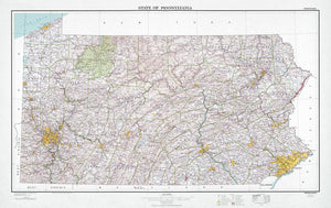 Map of State of Pennsylvania