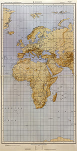 Map of Europe and Africa - World outline map 1:19,000,000 (approximate), 1961 Framed Dry Erase Map