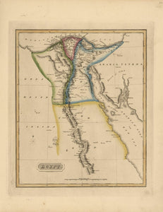 Vintage Map of Egypt, 1817