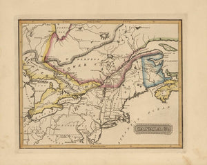 Vintage Map of Canada, 1817
