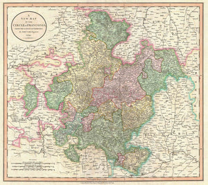 Map of Franconia, Germany, 1799